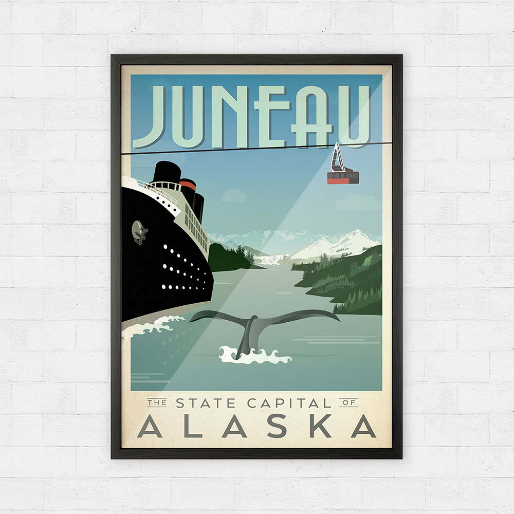 Vintage Juneau Travel Poster
