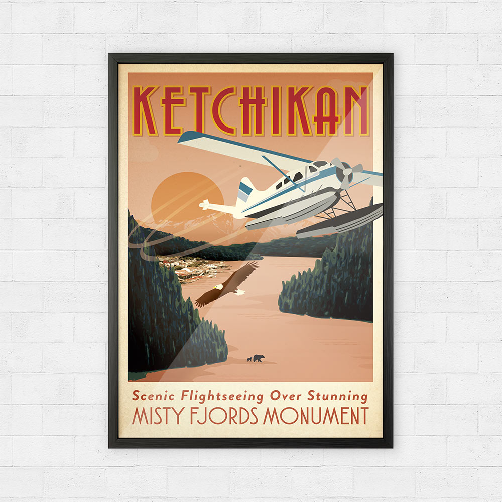 Vintage Ketchikan Travel Poster